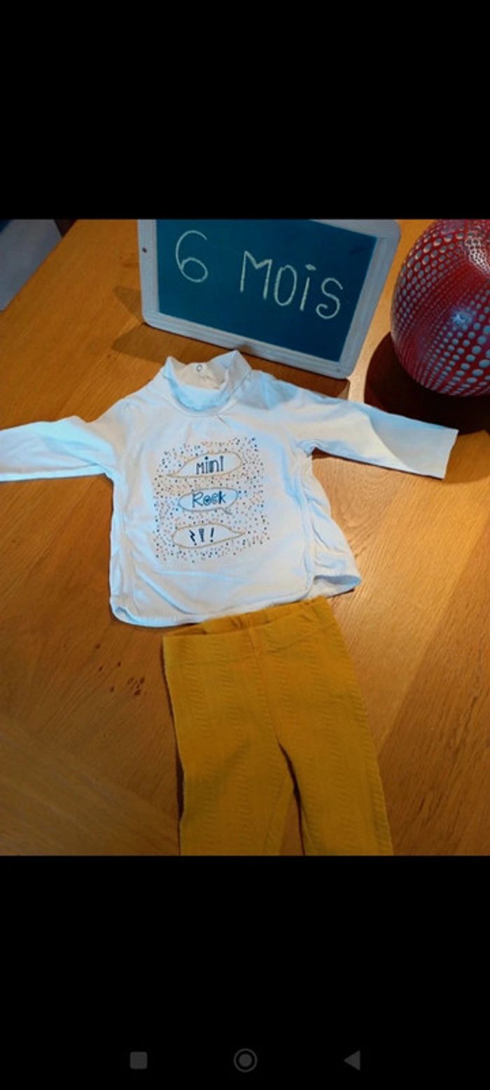 Ensemble Orchestra legging et t-shirt manches longues taille 6 mois en bon état