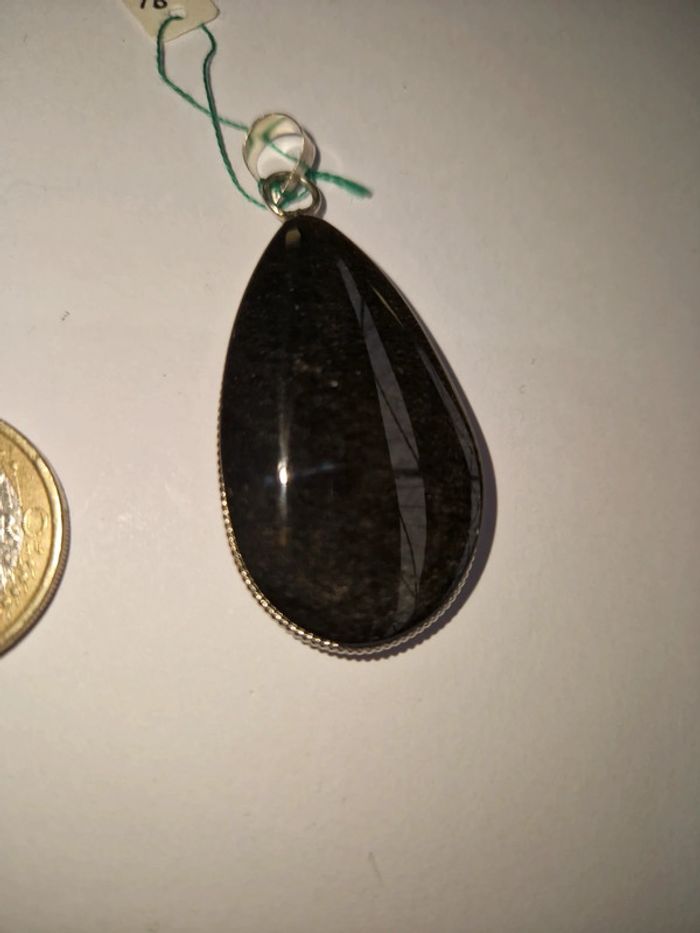 Pendentif obsidienne dorée Mexique - photo numéro 8