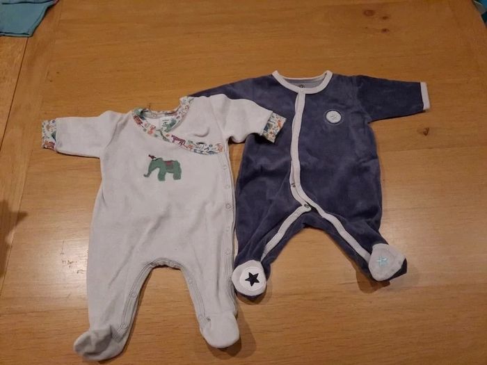 3 pyjamas hiver 1 mois