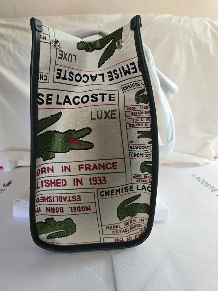 Grand Sac lacoste cabas Héritage Jacquard original neuf - photo numéro 7