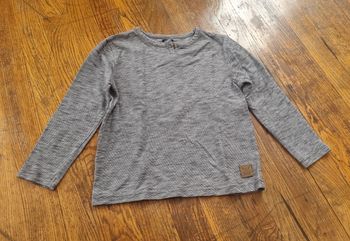 t-shirt manche longue garçon blanc chiné kiabi taille 5ans