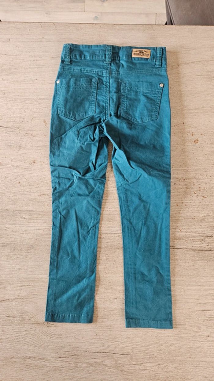 Pantalon bleu vert, slim, stretch, TQF Kids Collection, 7 ans, jamais mis - photo numéro 6