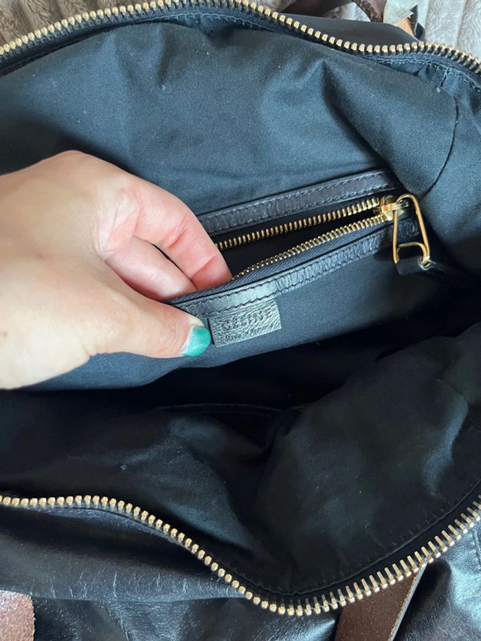 Sac bowling Céline Paris noir en cuir – à restaurer - photo numéro 9