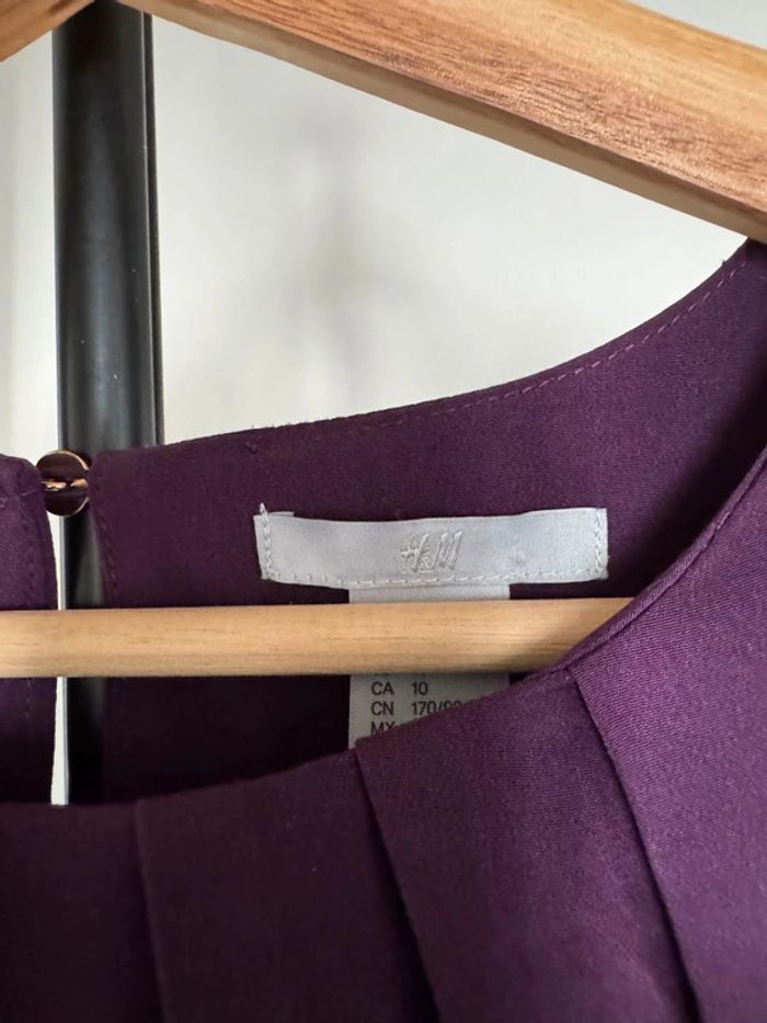 Robe à manches longues violet 40 H&M - photo numéro 3
