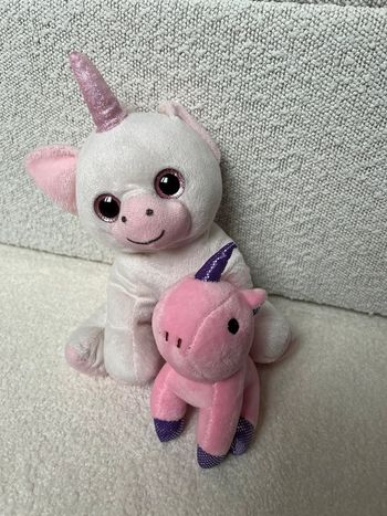 Lot de 2 peluches licornes