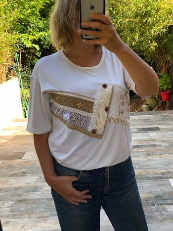 T-shirt beiges vintage Adda L