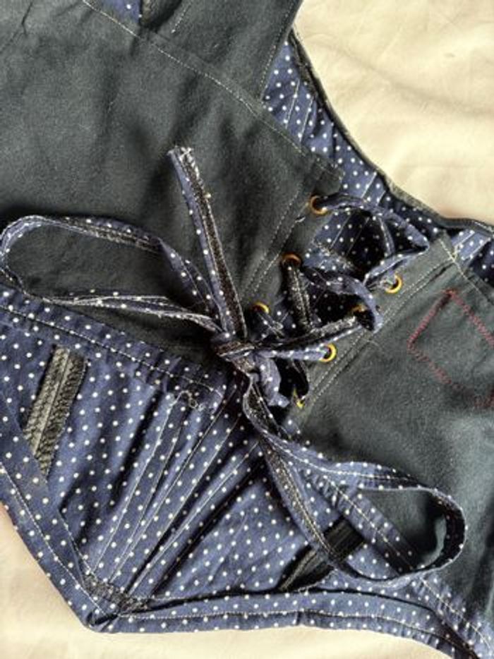 Top corset “1815” arty vintage retravaillé – pièce unique - photo numéro 4