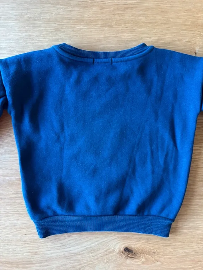 Sweat ML bleu marine avec girafe et sequins - Taille 4 Ans - photo numéro 8