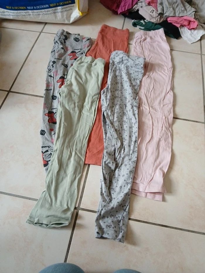 Lot de 5 leggings fille taille 8 ans