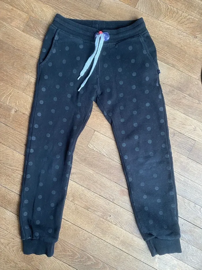 Pantalon noir à pois 8 ans