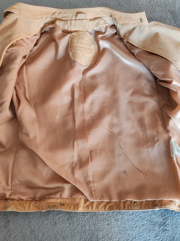 Veste biker en cuir velours Salsa Femme Leather  – Taille S (36) - photo numéro 3