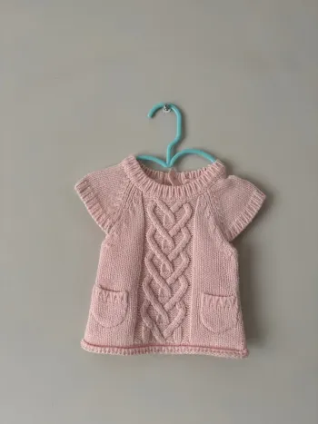👚 pull sans manche hiver - bébé fille -1 mois -54 cm - kitchoun-très bon état
