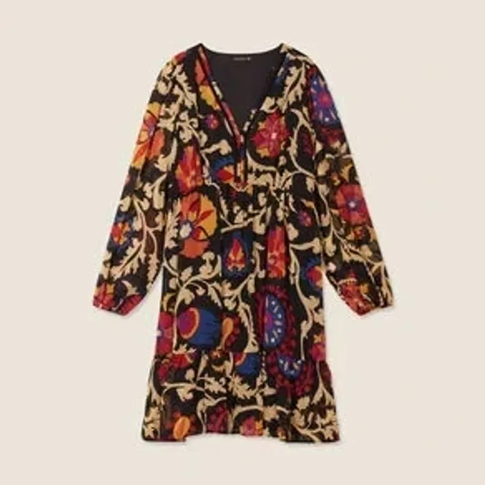 Robe évasée manches longues noir femme - taille 46 - Bréal