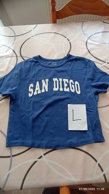 T-shirt court fille L kiabi bleu San Diego