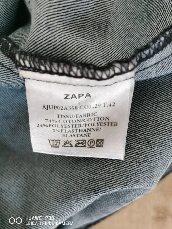 Zapa Jean jupe bleu - photo numéro 4