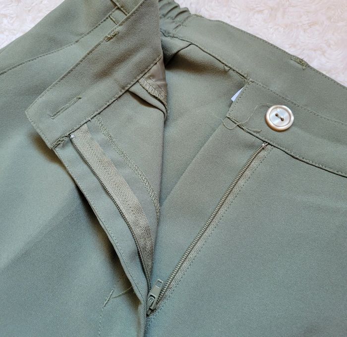 Pantalon 7/8 vert tailleur - photo numéro 5
