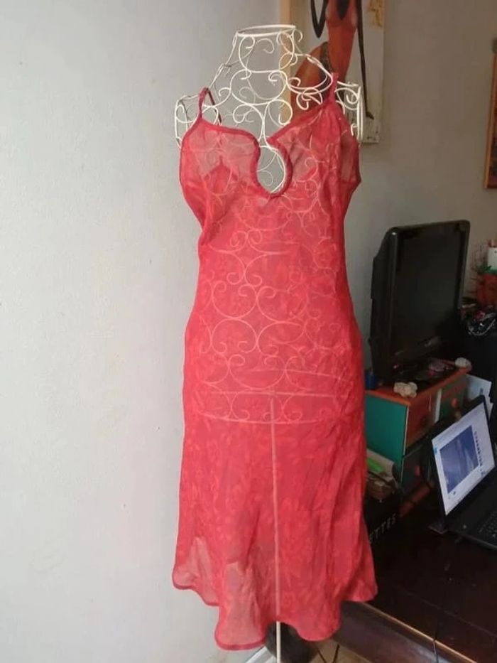 Robe de nuit sexy transparente rouge 38 40 Nuit secrète