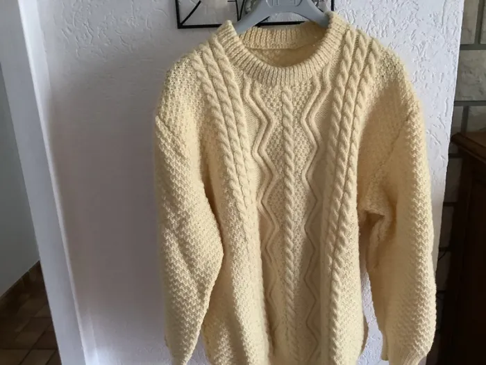 Gros pull fait main homme - photo numéro 2