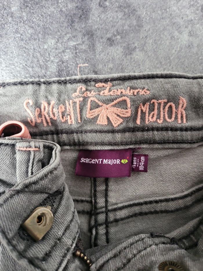Jean fille regular 4 ans sergent major très bon état - photo numéro 3