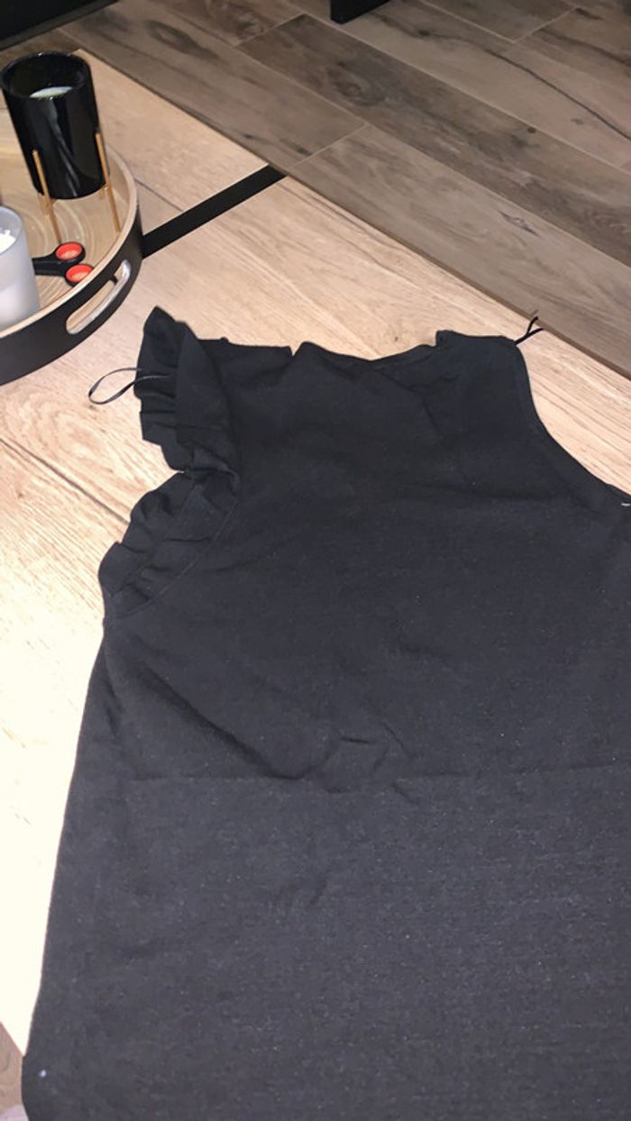 Debardeur noir manche dépareillée Zara - photo numéro 4