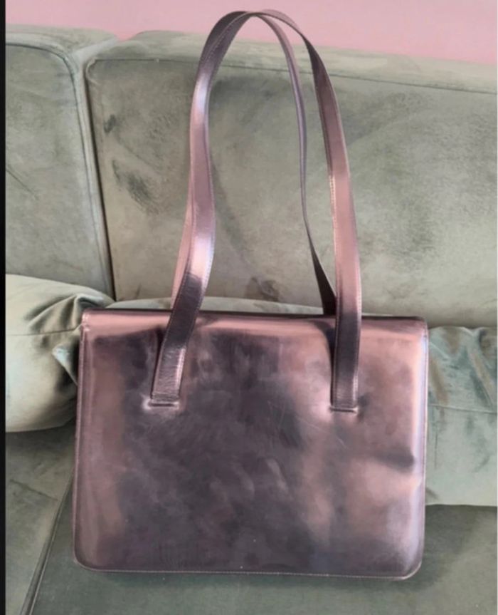Sac Lamarthe vintage en cuir noir - photo numéro 13