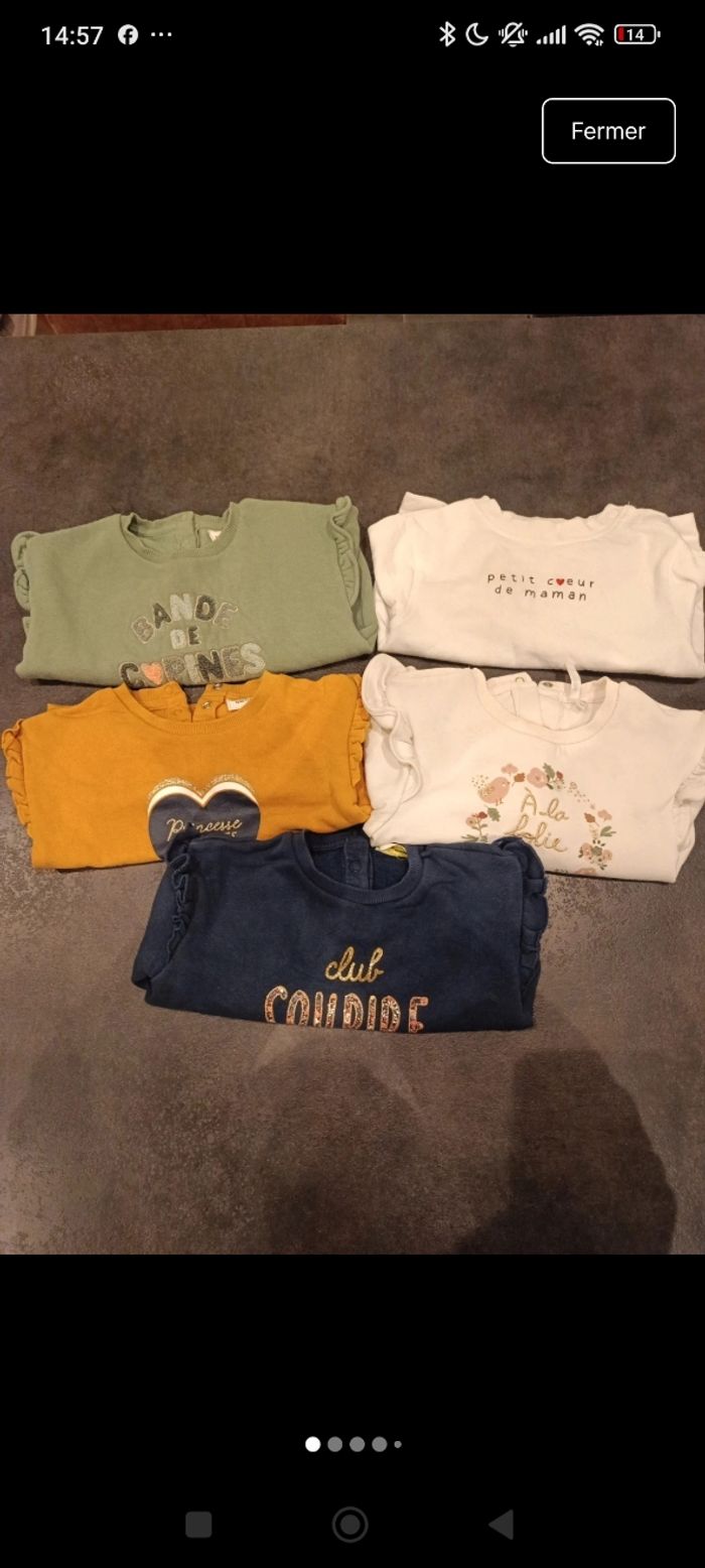 Lot de 5 pulls 12 mois