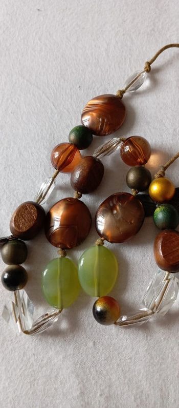 Sautoir vintage grosses perles