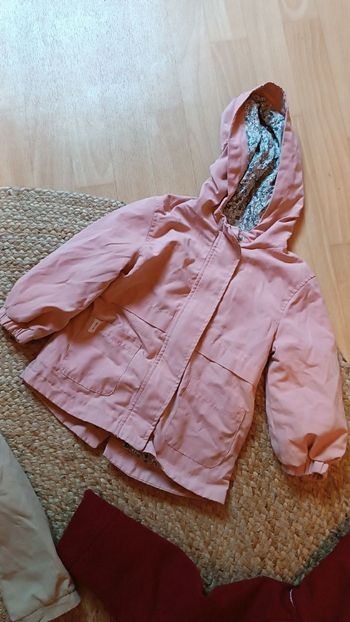 Veste style coupe vent rose