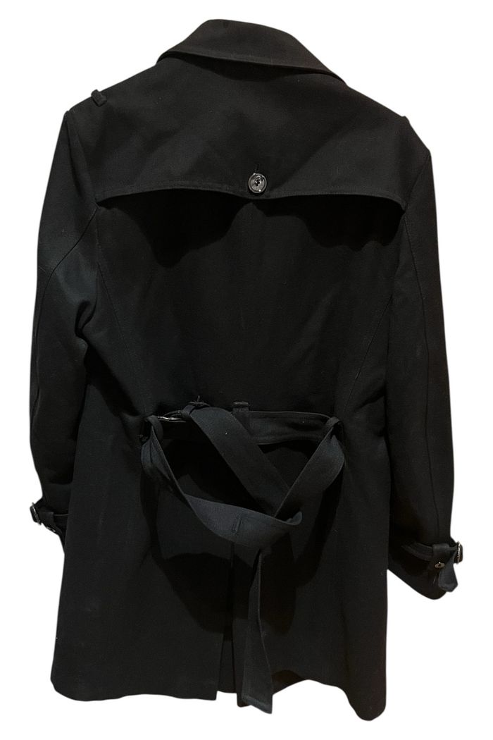 Manteau trench noir Daniele Alessandrini homme – T48 laine vierge, chic et intemporel - photo numéro 2