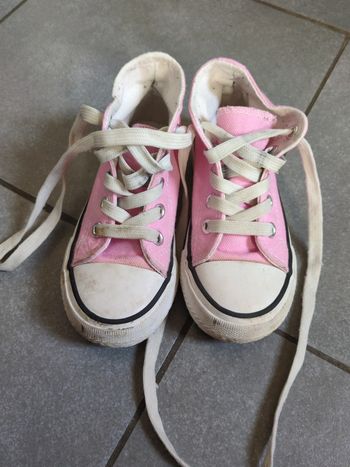 Chaussures fille rose blanc t 26