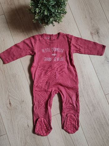 Pyjama rose Vertbaudet 12 mois 🌸