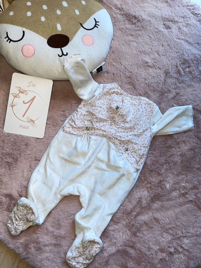 Pyjama velours 1 mois mon 1er major - photo numéro 2