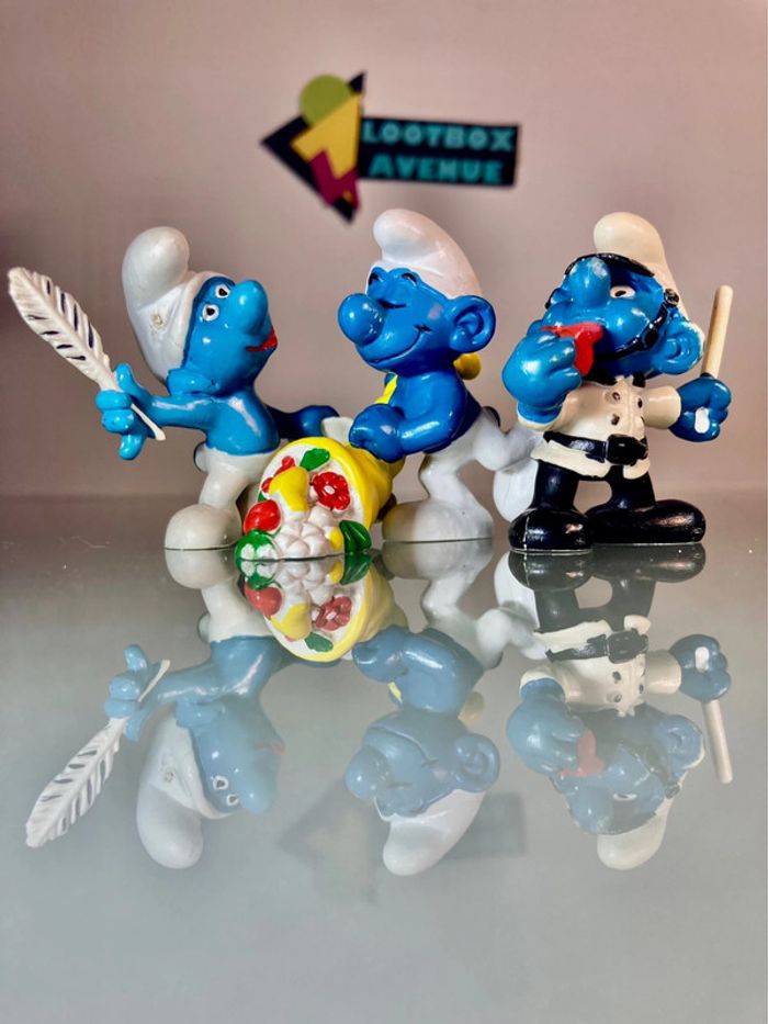 Lot 3 figurines Schtroumpfs Vintages