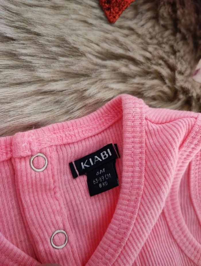 Rose body rose fluo kiabi 6 mois - photo numéro 3