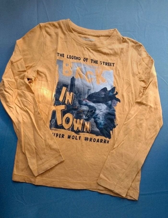 T-shirt manches longues moutarde - photo numéro 2