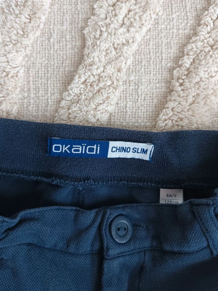 Short chino slim Okaïdi bleu marine 8 ans - photo numéro 2
