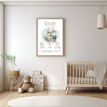 affiche naissance personnalisé