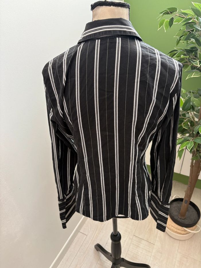 Chemisier Un Deux Trois | Noir et blanc | Taille 38 - photo numéro 2