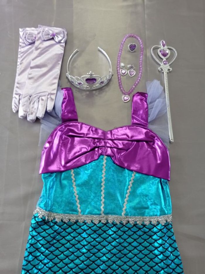 Déguisement sirène turquoise 5-6ans - photo numéro 4