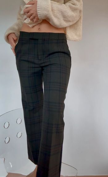 Pantalon à carreaux vert foncé - Zara - taille M - parfait état