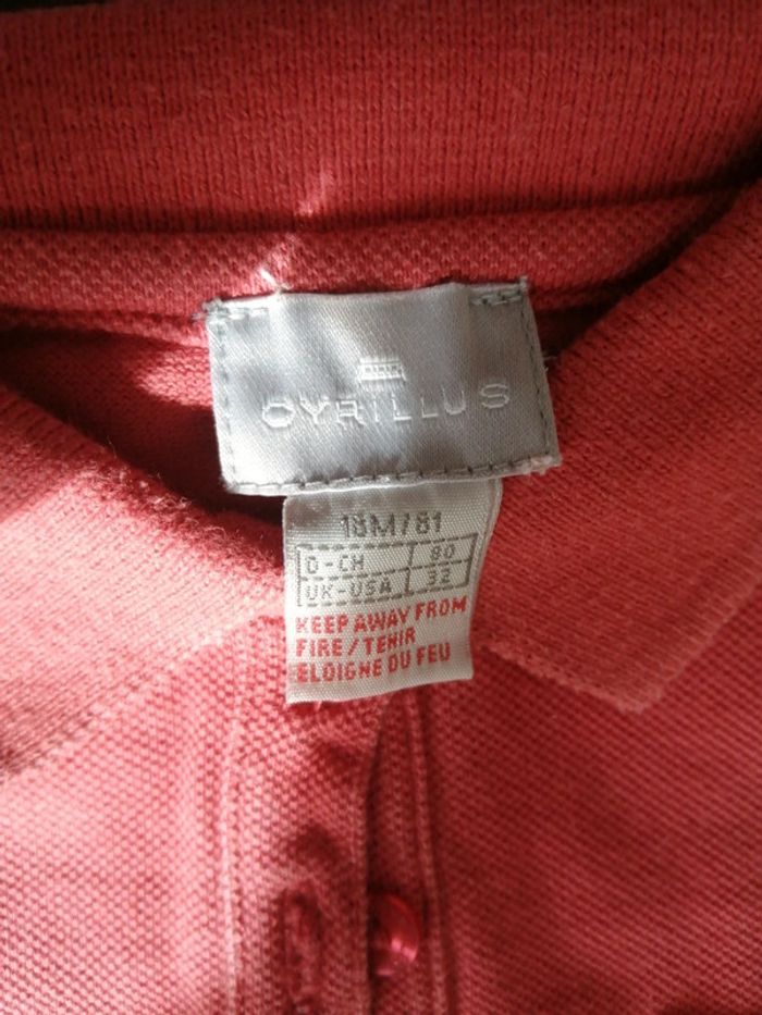 Robe Polo Cyrillus Rouge 18 mois - photo numéro 2