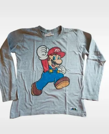 T-shirt manches longues super mario 8 ans