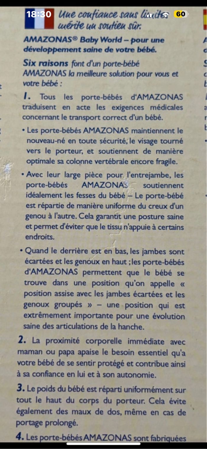 Drap porte bébé Amazonas baby world carry sling Kalahari Neuf - photo numéro 3