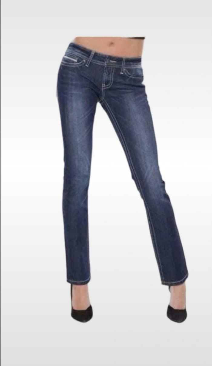 Jeans japrag bleu foncé femme T.40