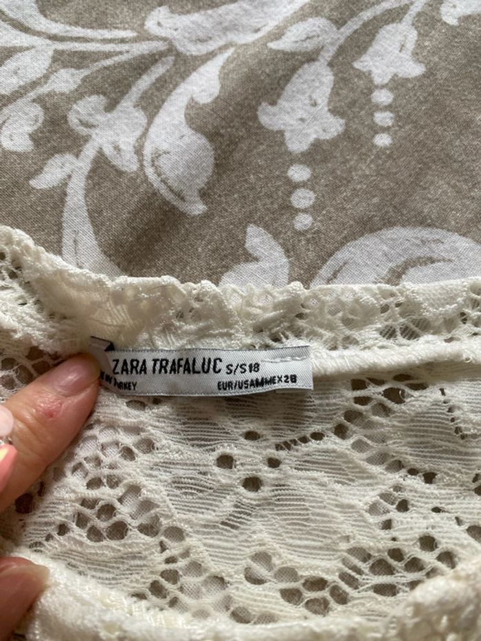 T-shirt en dentelle Zara, taille S - photo numéro 2