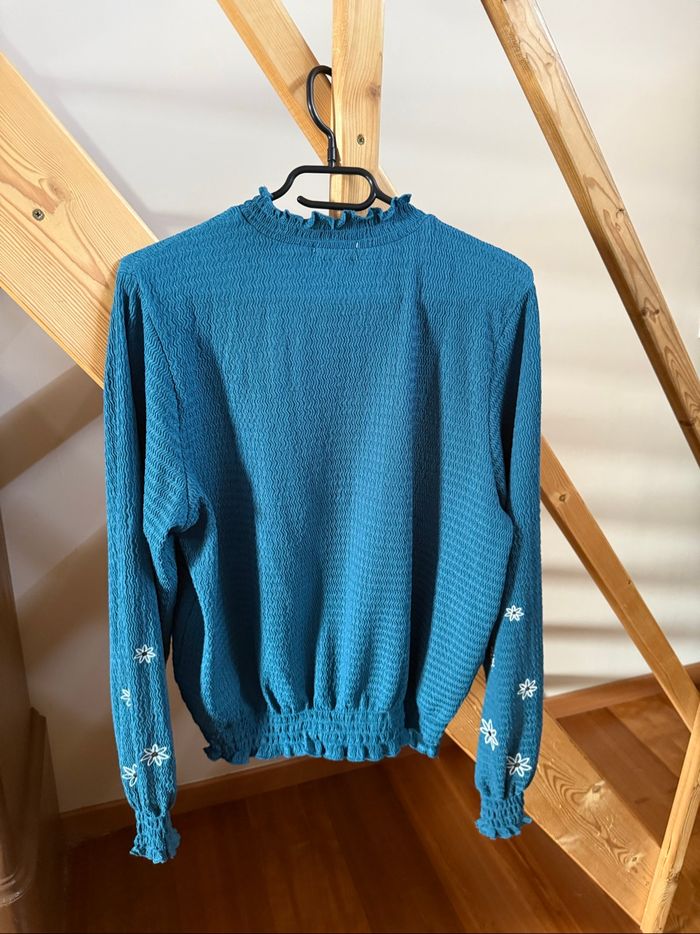 Blouse bleue canard - photo numéro 4