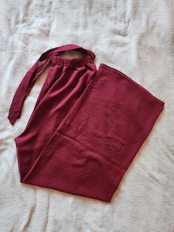 Pantalon à jambes larges / palazzo bordeaux 36/40