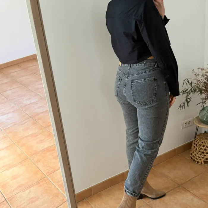 Chemise cropped noire 100% coton Zara - Taille S - photo numéro 2