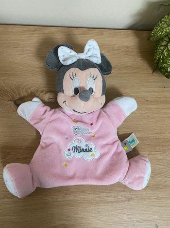 Doudou marionnette minnie rose nuage mouton Disney baby