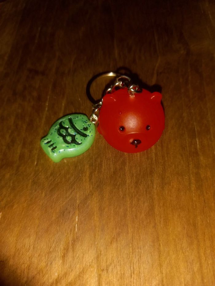 Porte clé purs boule et poisson résine epoxy